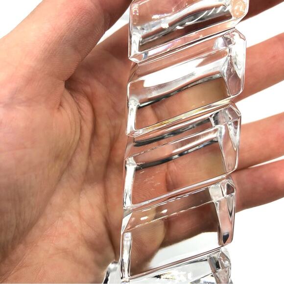 CRYSTAL 7" Offset Stacked Square Candlesticks - Picture 9 of 10